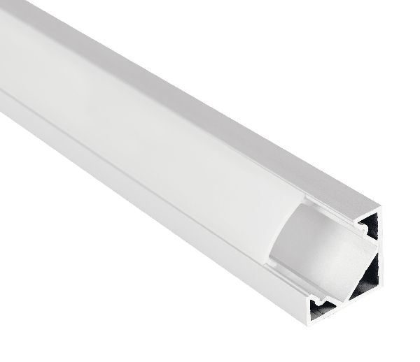Profilé d'angle aluminium pa1 pour ruban led - 2m - blanc - 55157