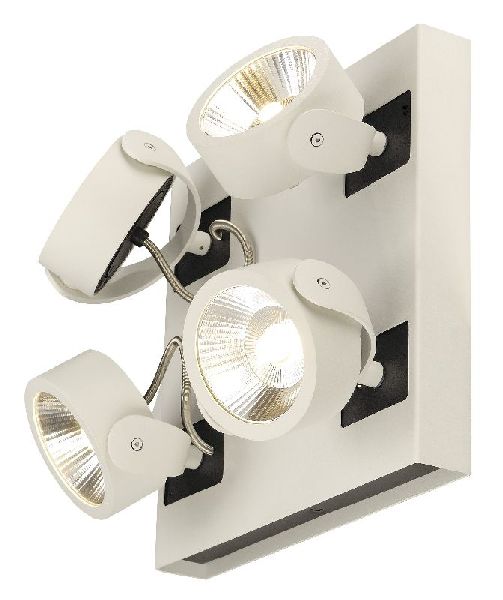 KALU, applique/plafonnier, carré, blanc/noir,quad, LED 60W, 3000K, 60° 1000136