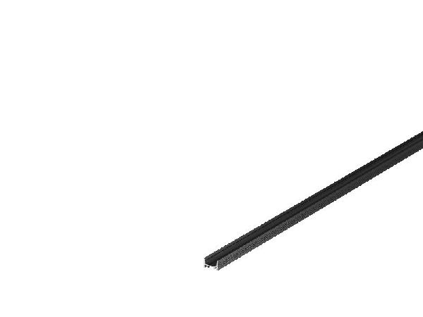 GRAZIA 10, profil en saillie, plat, 2 m, noir 1000462