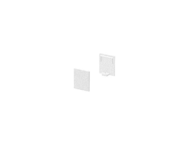 GRAZIA 10, embouts hauts pour profil plat, 2 pcs., blanc 1000482