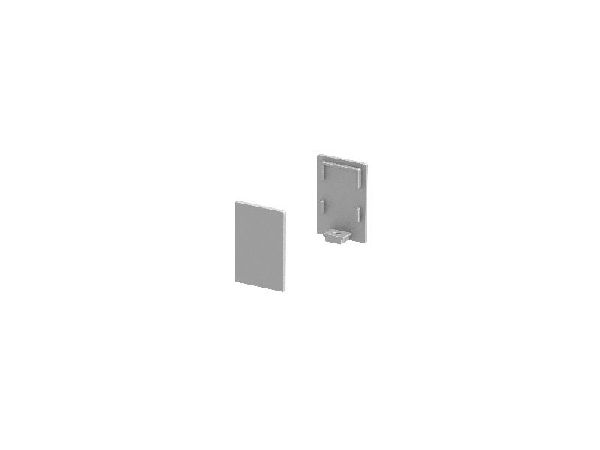 GRAZIA 10, embouts hauts pour profil standard, 2 pcs., alu anodisé 1000484