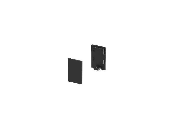 GRAZIA 10, embouts hauts pour profil standard, 2 pcs., noir 1000486