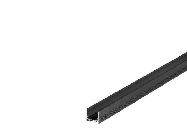 GRAZIA 20, profil en saillie, standard strié, 3 m, noir 1000516