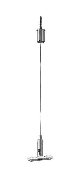 GRAZIA 20, suspension rigide pour profil en saillie, 2 m, inox, 2 pièces 1000535