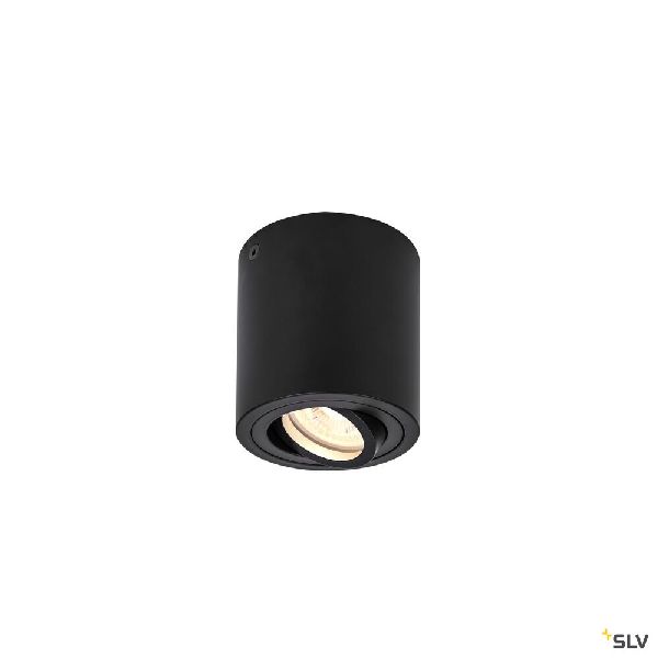 TRILEDO, plafonnier intérieur, simple, rond, noir, GU10/LED GU10 51mm, 10W max 1002010