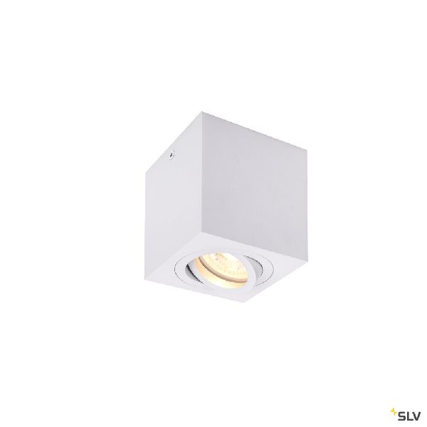 TRILEDO, plafonnier intérieur, simple, carré, blanc, GU10/LED GU10 51mm, 10W max 1002015