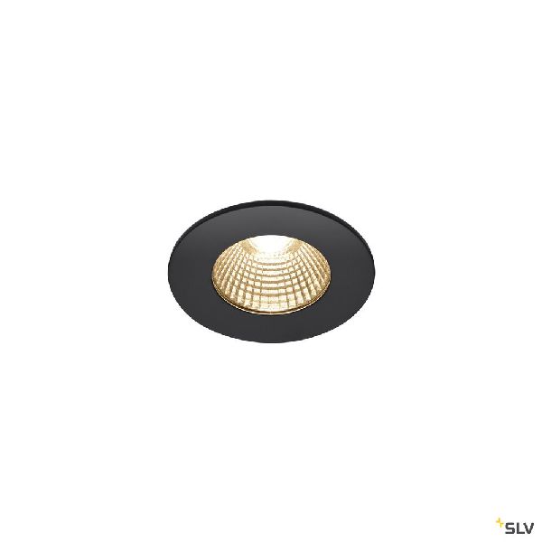 PATTA-I encastré plafond, rond, noir, LED 7,3W 1800-3000K 1002098