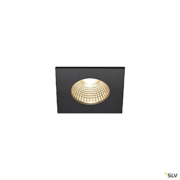 PATTA-I encastré plafond, carré, noir, LED 7,3W 1800-3000K 1002101