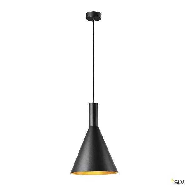 PHELIA 30, suspension intérieure, Ø 28 cm, noir/doré, E27, 23W max 1002950