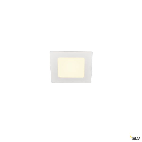 SENSER 12, encastré de plafond intérieur, carré, blanc mat, LED, 6W, 3000K 1003011