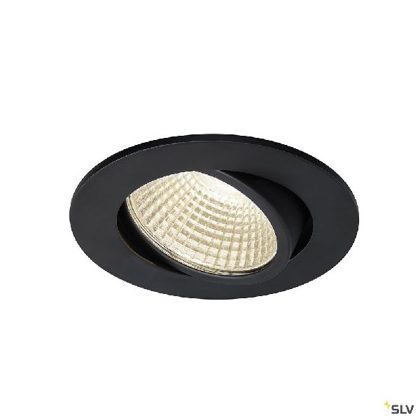 NEW TRIA 68, encastré de plafond intérieur, simple, rond, noir mat, LED, 5,3W, 3 1003057