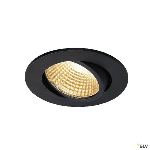 NEW TRIA 68, encastré de plafond intérieur, simple, rond, noir mat, LED, 5,3W, 2 1003058