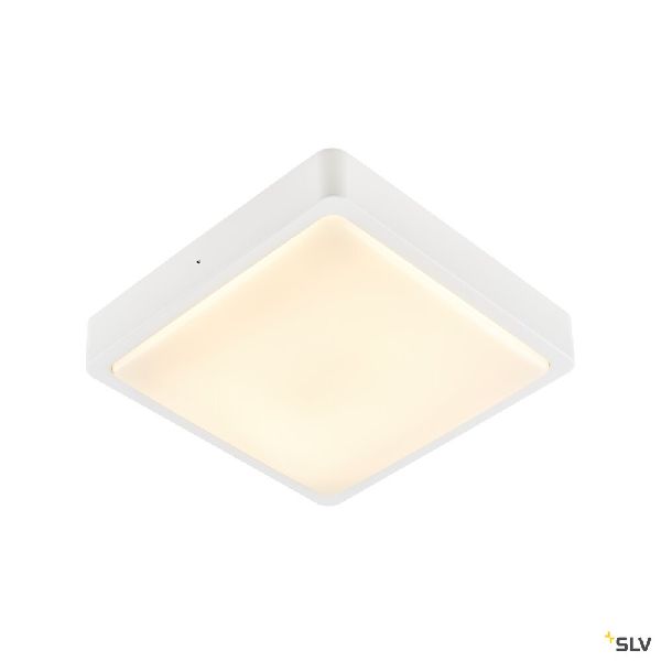 AINOS, applique et plafonnier ext, carré, blanc, LED 17W, 3000K/4000K, IP65 1003449