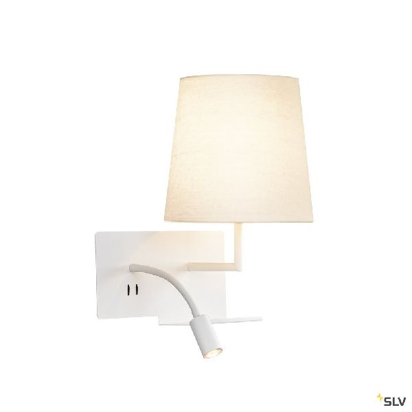 SOMNILA FLEX, applique int. liseuse, droite, blanc, LED 3W, 3000K, avec port USB 1003460