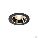 NUMINOS® S, encastré de plafond, 20°, noir/chrome, LED, 8,6W, 2700K, IP20/IP44 1003771