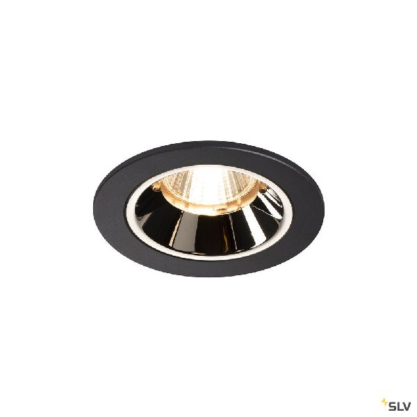 NUMINOS® S, encastré de plafond, 40°, noir/chrome, LED, 8,6W, 2700K, IP20/IP44 1003774