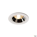 NUMINOS® S, encastré de plafond, 20°, blanc/chrome, LED, 8,6W, 2700K, IP20/IP44 1003783