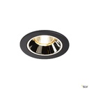 NUMINOS® S, encastré de plafond, 20°, noir/chrome, LED, 8,6W, 3000K, IP20/IP44 1003795