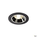 NUMINOS® S, encastré de plafond, 20°, noir/chrome, LED, 8,6W, 4000K, IP20/IP44 1003819