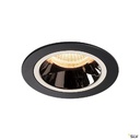 NUMINOS® M, encastré de plafond, 40°, noir/chrome, LED, 17,55W, 2700K, IP20/IP44 1003846