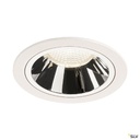 NUMINOS® L, encastré plafond, 40°, blanc/chrome, LED, 25,41W, 4000K, IP20/IP44 1003978