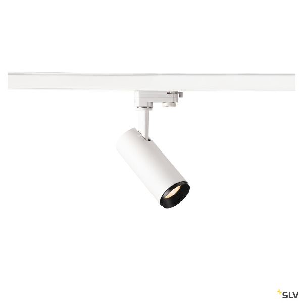 NUMINOS® S, spot pr rail 3 allumages, 24°, blanc/noir, LED, 11W, 2700K Triac 1004078