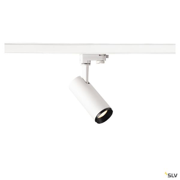 NUMINOS® S, spot pr rail 3 allumages, 36°, blanc/noir, LED, 11W, 3000K Triac 1004087