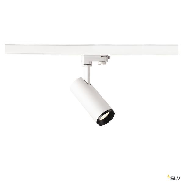 NUMINOS® S, spot pr rail 3 allumages, 45°, blanc/noir, LED, 11W, 4000K Triac 1004096