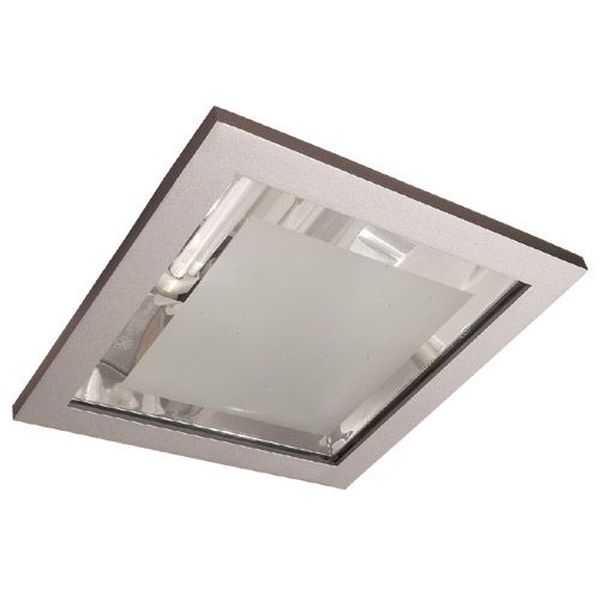 Luminaire  Encastré Fluocompacte carré 230V 2x42W blanc (ampoules non inclus)