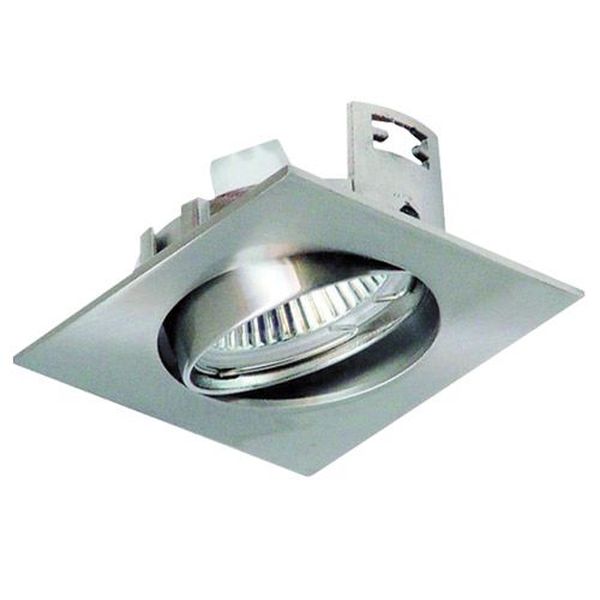 Luminaire  Spot Encastré blanc 12V 50W carré (ampoule et alim non inclus)