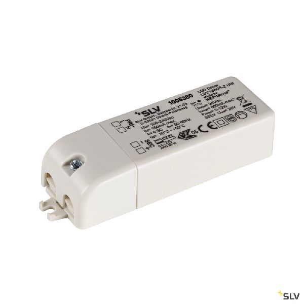 Alimentation LED, intérieur, blanc, 12W, 24V, avec serre-câble 1005380