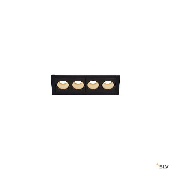 MILANDOS 4, encastré de plafond intérieur, noir, LED, 8W, 3000K 1005408