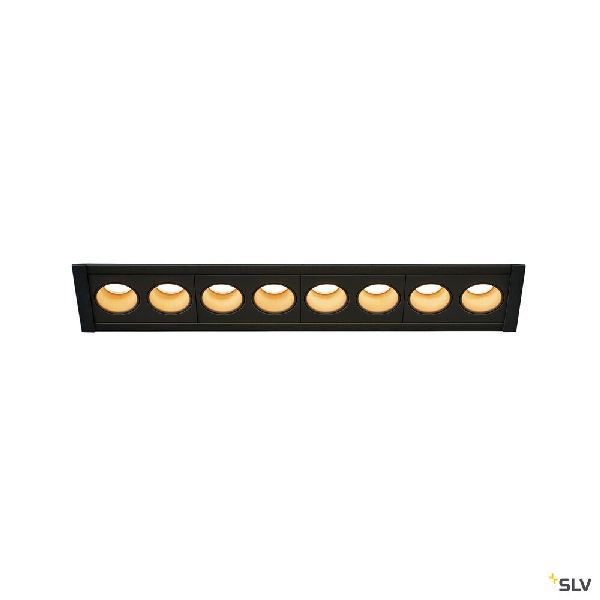 MILANDOS 8, encastré de plafond intérieur, noir, LED, 16W, 2700K 1005423