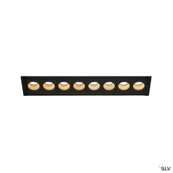 MILANDOS 8, encastré de plafond intérieur, noir, LED, 16W, 3000K 1005424