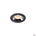 NUMINOS® XS, encastré plafond int, 20°, noir/chrome, LED, 7W, 2700K, IP20/IP44 1005501