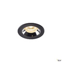 NUMINOS® XS, encastré plafond int, 55°, noir/chrome, LED, 7W, 3000K, IP20/IP44 1005525