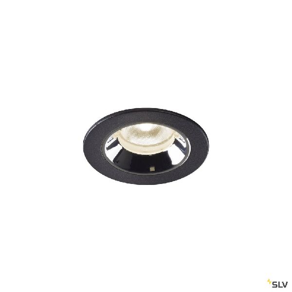 NUMINOS® XS, encastré plafond int, 40°, noir/chrome, LED, 7W, 4000K, IP20/IP44 1005540