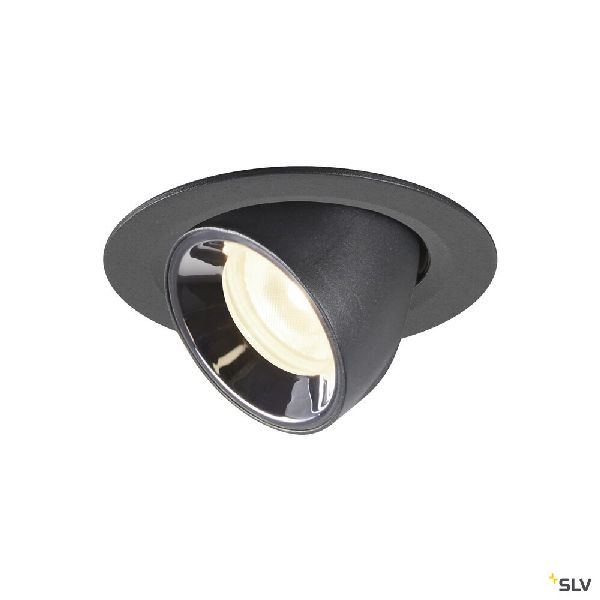 NUMINOS® GIMBLE XS, encastré de plafond int, 55°, noir/chrome, LED, 7W, 4000K 1005857
