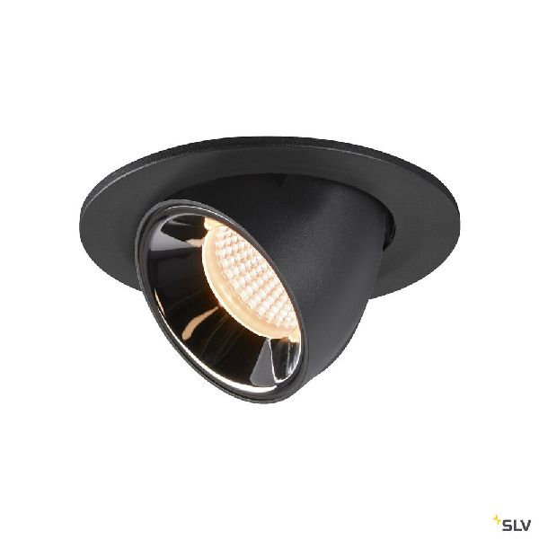 NUMINOS® GIMBLE S, encastré de plafond int, 20°, noir/chrome, LED, 8,6W, 2700K 1005869