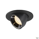 NUMINOS® GIMBLE S, encastré de plafond int, 20°, noir/chrome, LED, 8,6W, 3000K 1005887