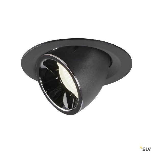 NUMINOS® GIMBLE M, encastré de plafond int, 20°, noir/chrome, LED, 17,5W, 4000K 1005959