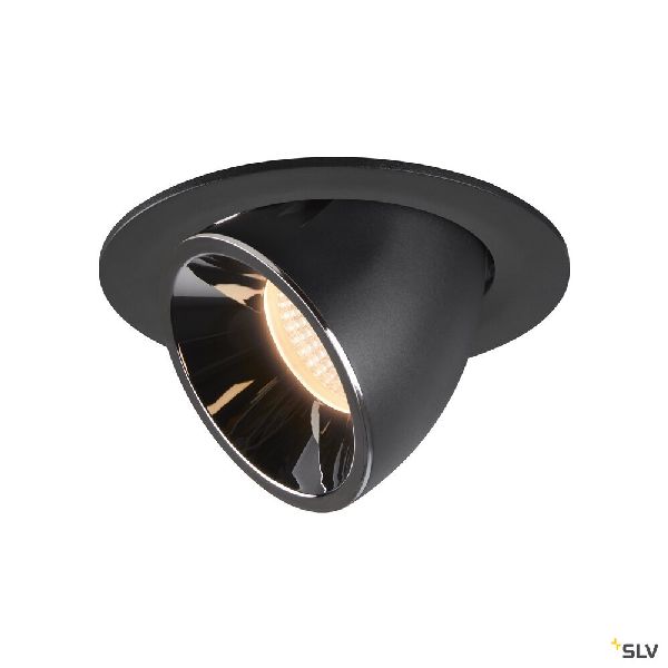 NUMINOS® GIMBLE L, encastré de plafond int, 20°, noir/chrome, LED, 25,4W, 2700K 1005977