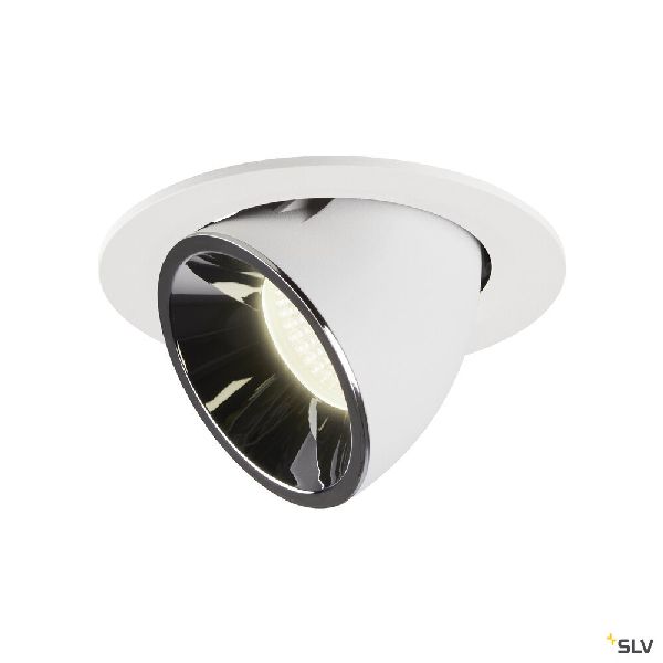 NUMINOS® GIMBLE L, encastré de plafond int, 40°, blanc/chrome, LED, 25,4W, 4000K 1006025