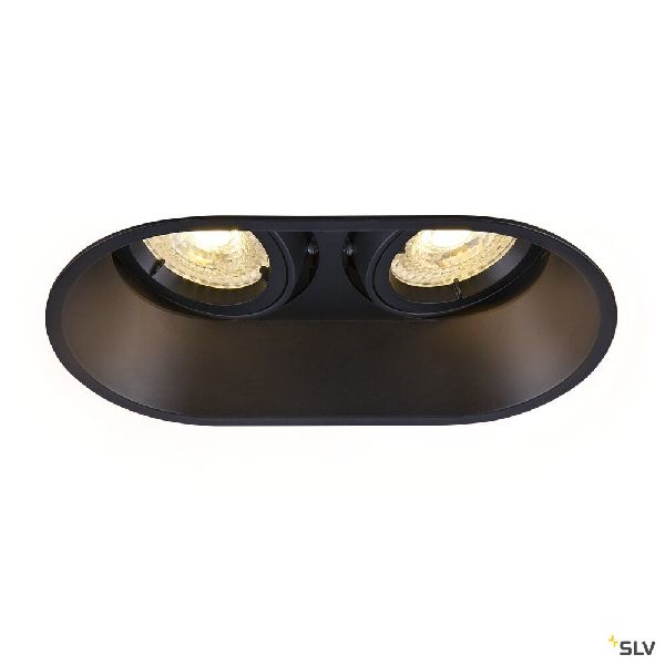 HORN, encastré de plafond intérieur, double, noir, GU10/QPAR51, 25W max 1006121