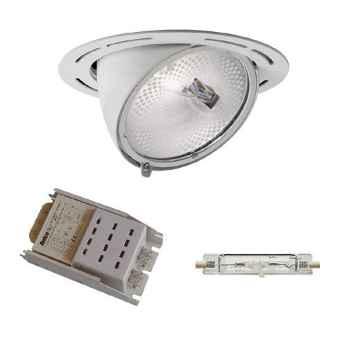 [LK-XF8015-15KE] Luminaire  Kit Encastré Iodure argent 150W platine électronique 230V