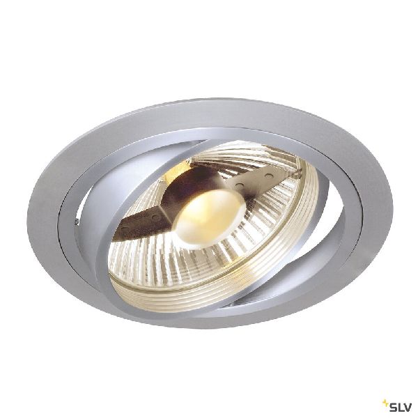 NEW TRIA 150, rond, QPAR111, encastré, alu brossé, GU10, max. 75W lames ressorts 111380