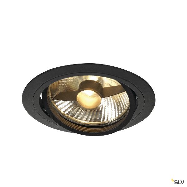 NEW TRIA 150, rond, QPAR111, encastré, rond, noir, max. 75W, lames ressorts 113550