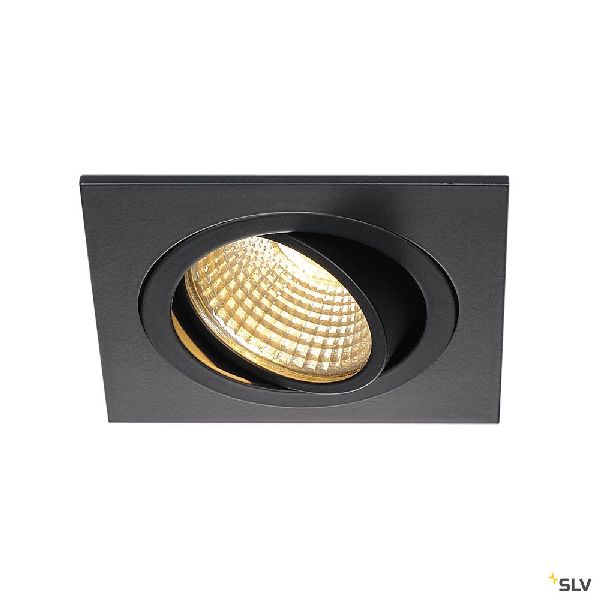 NEW TRIA 77, carré, LED, noir, 9,1W 2700K 38° alim et clips ressorts inclus 113880