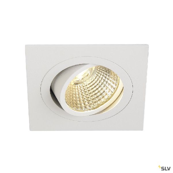 NEW TRIA 77, carré, LED, blanc mat, 9,1W, 2700K, 38°, alim et clip 113881