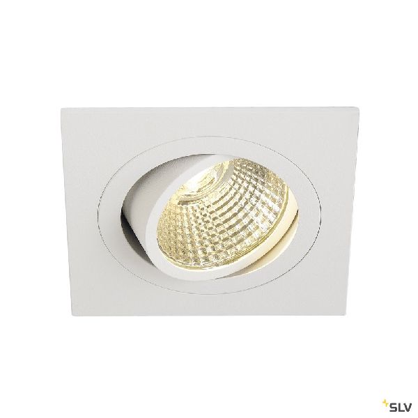 NEW TRIA 77, carré, LED, blanc mat, 9,1W, 3000K, 38°, clips ressorts 113911